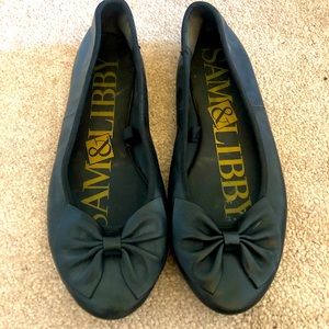 Black Sam & Libby bow ballet flats
